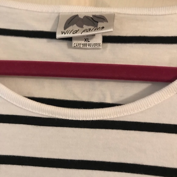 NWOT Black/White stripe shirt - Picture 4 of 4